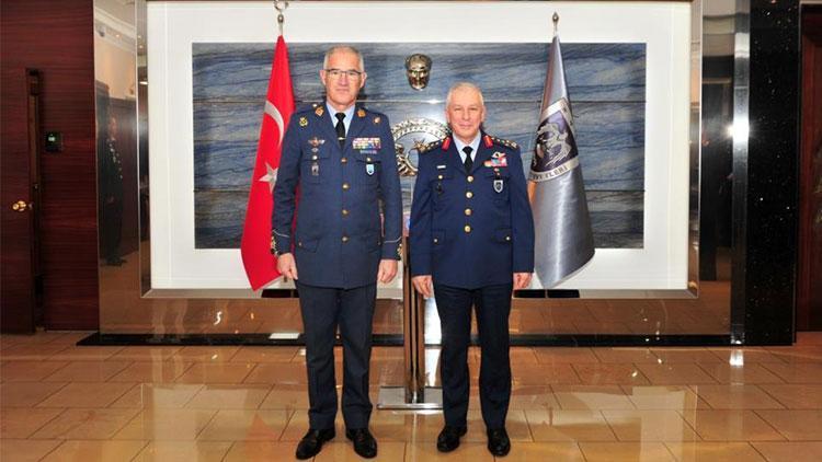 Hava Kuvvetleri Komutanı Kadıoğlu, NATO Birleştirilmiş Hava Harekat Merkezi Komutanı De Lara’yı kabul etti