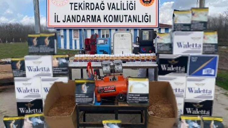 Tekirdağda 120 bin makaron ele geçirildi