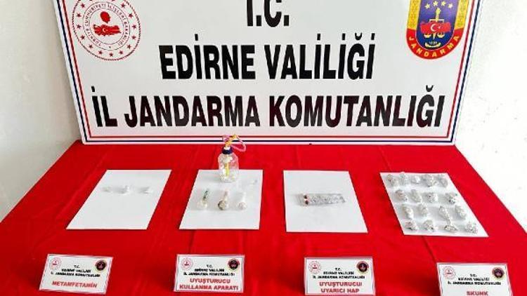 Edirne’de evinde uyuşturucu ele geçirilen şüpheliye gözaltı