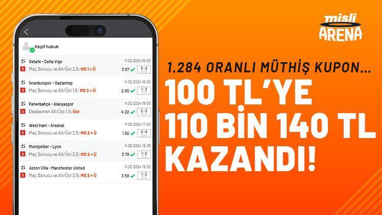 100 liraya 110 bin lira kazandı Fenerbahçe-Alanyaspor maçına sürpriz iddaa tercihi...