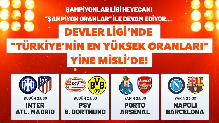 Şampiyonlar Ligi maçlarına Türkiyenin en yüksek iddaa oranları Mislide Tüm detaylar, son haberler, muhtemel 11ler...