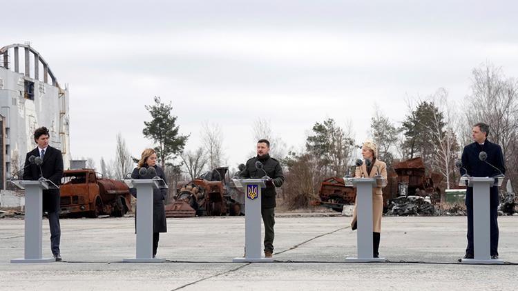 Batılı liderler savaşın yıl dönümünde Ukraynada