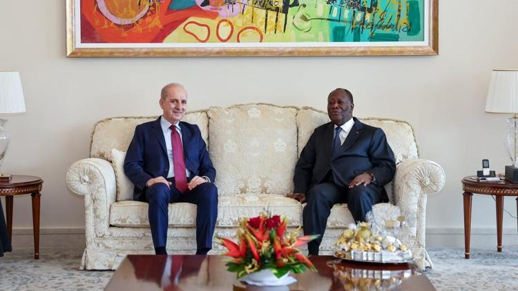 Türkiye Büyük Millet Meclisi Başkanı Kurtulmuş, Fildişi Sahili Devlet Başkanı Ouattara ile görüştü