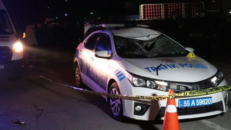 Kazanın ardından kaçan otomobil polislere çarptı: 1 şehit, 1 yaralı