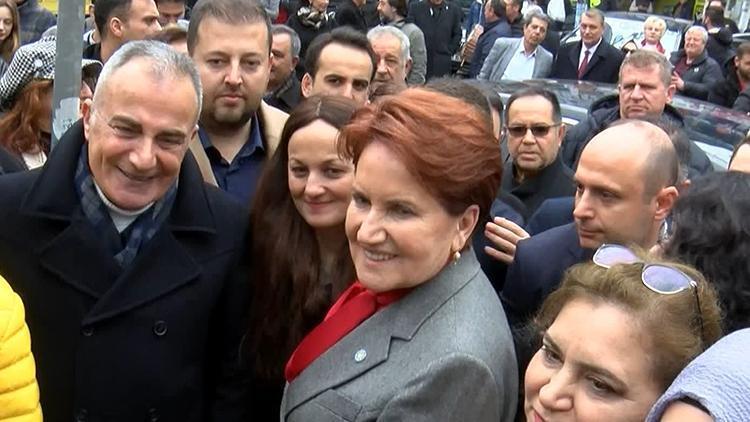 İYİ Parti lideri Meral Akşener Çatalcada esnafı ziyaret etti