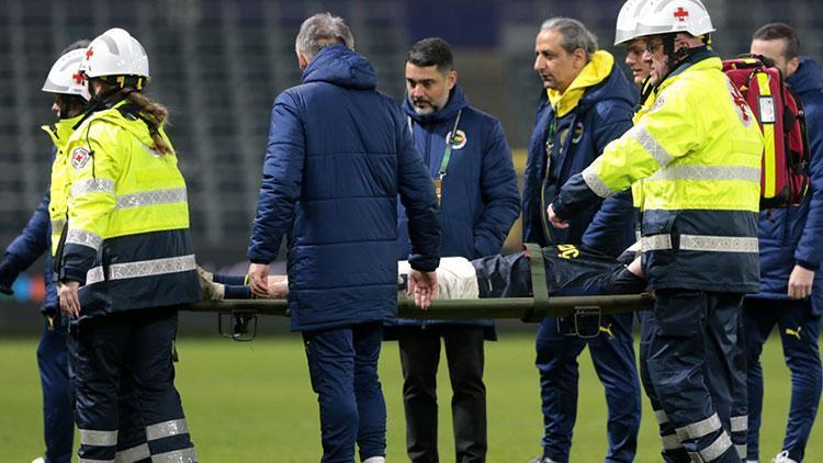 Fenerbahçede sakatlık kabusu Union Saint-Gilloise maçında da devam etti Rekoru kırdı, sedyeyle götürüldü...