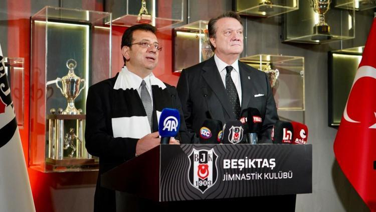 İBB Başkanı İmamoğlu Beşiktaş Başkanı Hasan Arat’ı ziyaret etti