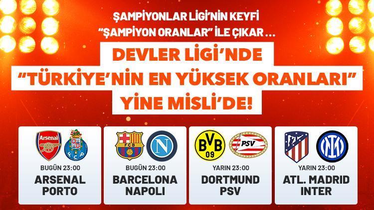 Şampiyonlar Ligi maçlarına Türkiyenin en yüksek iddaa oranları Mislide Muhtemel 11ler, istatistikler, çarpıcı notlar...