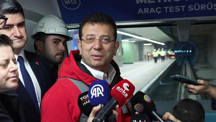 Ekrem İmamoğlu Ümraniye - Ataşehir - Göztepe metro hattının test sürüşüne katıldı