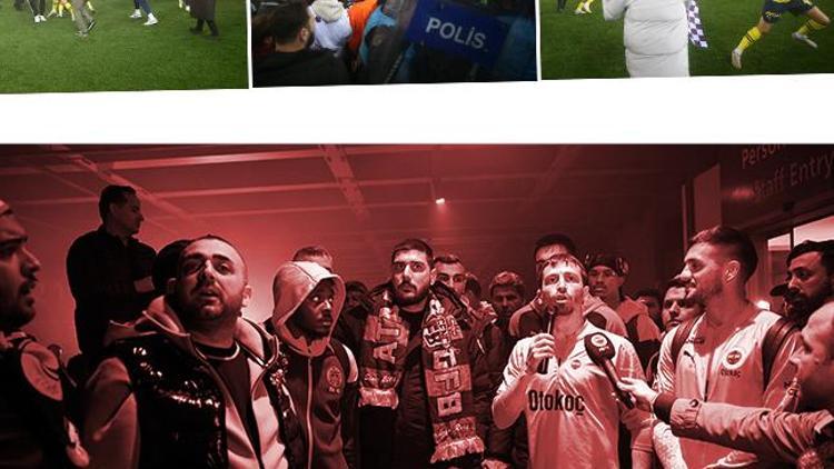 Trabzonspor - Fenerbahçe maçı bitiminde istenmeyen olaylar yaşandı Bordo mavili taraftarlar sahaya girdi...