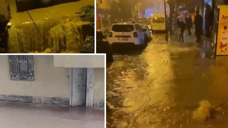 Mardinde şiddetli yağış Yollar göle döndü