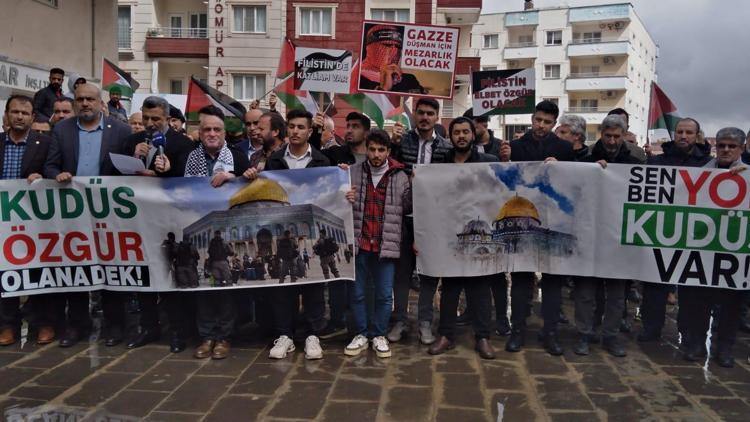 Mardin’de İsrail protestosu