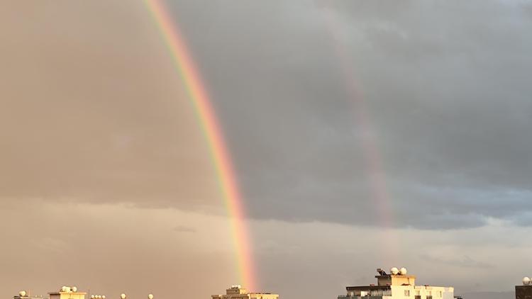 Şırnak’ta yağmur sonrası çift gökkuşağı