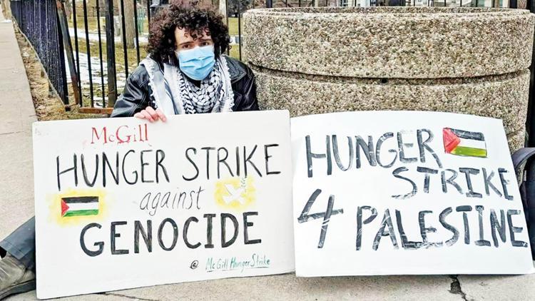 Kanadalı öğrencilerden Filistin için açlık grevi