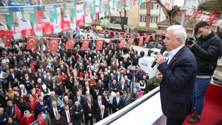 CHP Bursa Büyükşehir Belediye Başkan Adayı Bozbey’in, Yenişehir Halk Buluşması mitinge dönüştü