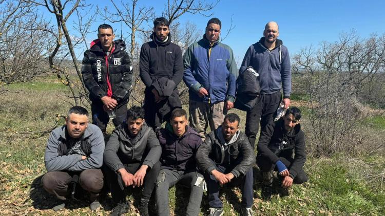 Edirnede, Mısır uyruklu 9 kaçak göçmen ve 1 organizatör yakalandı
