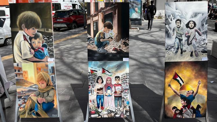 Gazzede Çocuk Olmak konulu resim sergisi açıldı