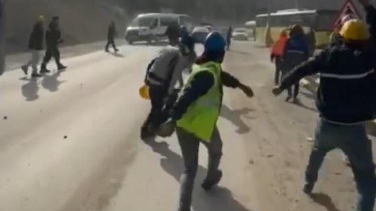 Akkuyu Nükleer Güç Santrali inşaat sahasında maaş gerginliği; o anlar kamerada