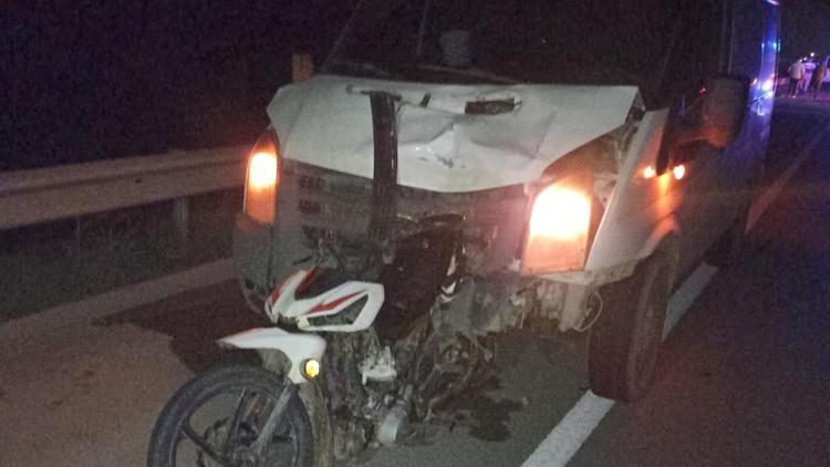 Gaziantepte, kamyonetin çarptığı motosikletli öldü