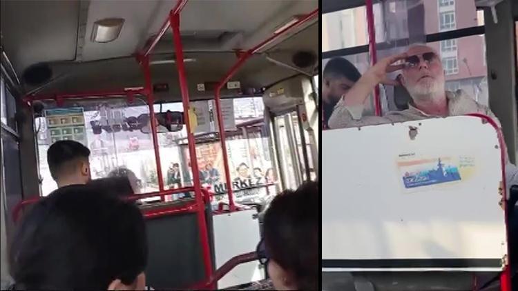 Otobüste bebek arabası kavgası Birbirlerini tehdit ettiler