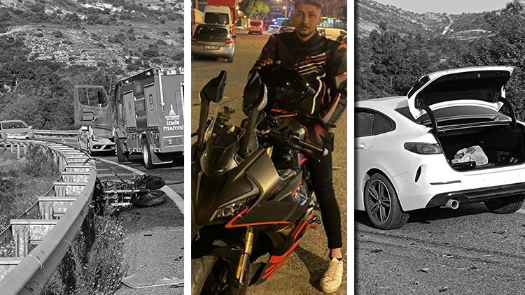 İzmirde otomobille çarpışan motosikletin sürücüsü Şevket İnkaya hayatını kaybetti
