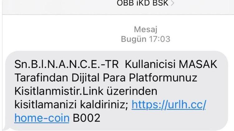 OBB İKD BSK adıyla gönderilen b.i.n.a.n.c.e MASAK mesajı dolandırıcılık mı Uzmanlardan önemli uyarı