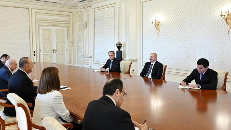 Aliyev, Çavuşoğlunu kabul etti
