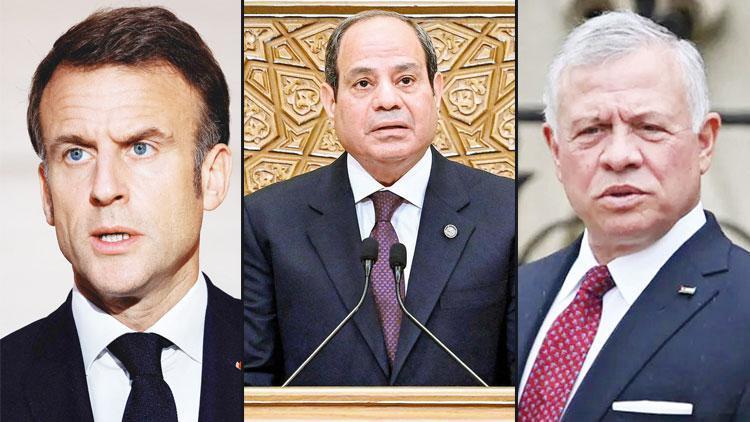 Macron, Sisi ve Kral’dan İsrail’e ‘ateşkes’ çağrısı