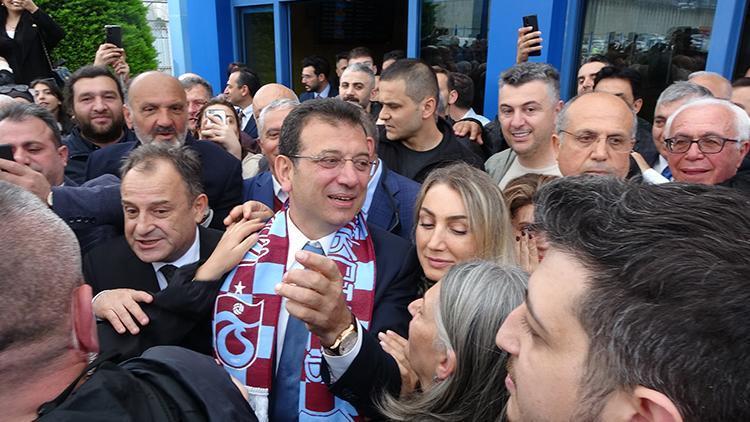 İmamoğluna memleketi Trabzonda davul-zurnalı karşılama