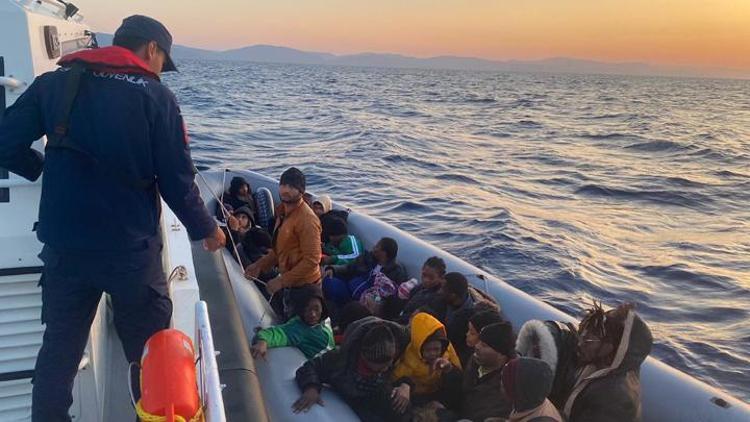 Bodrumda Yunanistanın geri ittiği kaçak göçmenler kurtarıldı