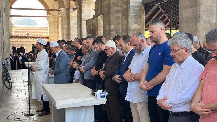Edirnede Gazzeliler için gıyabi cenaze namazı kılındı