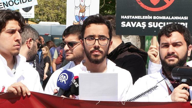 İstanbulda hekimlerden Gazzeye destek yürüyüşü