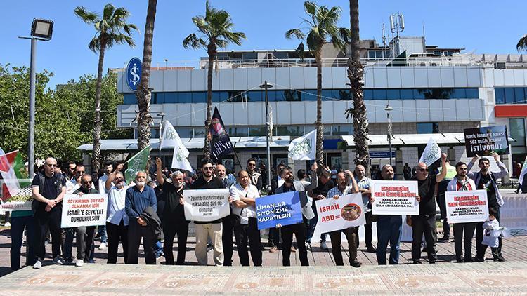 İzmirde İsrail protestosu: Soykırıma dur de
