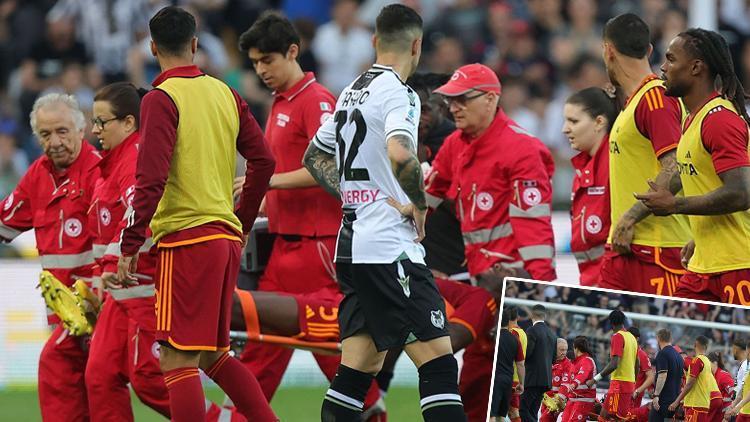 Udinese - Roma maçı yarıda kaldı Kalbini tutarak yere yığıldı