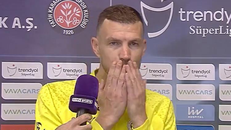 Fenerbahçede Edin Dzeko öpücükle tebrik etti