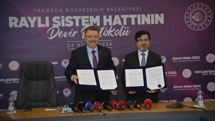 Trabzon Raylı Sistem projesinde devir protokolü