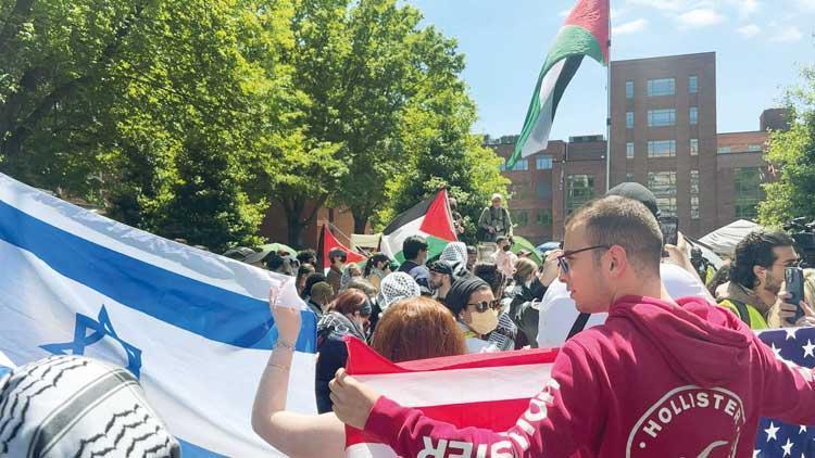 Biden’ın burnunun dibinde protesto... Filistin yanlısı üniversiteliler geri adım atmıyor