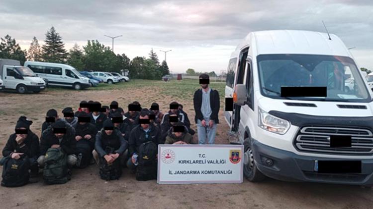 Kırklarelinde 45 kaçak göçmen yakalandı, 3 organizatör tutuklandı