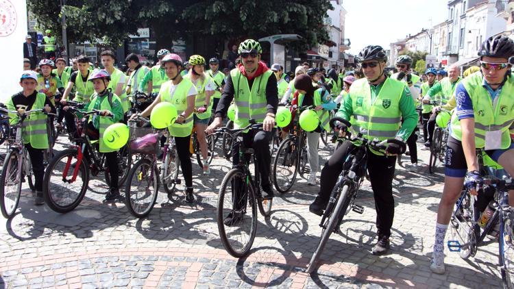 Yeşilaydan Edirnede, sağlıklı yaşam için bisiklet turu