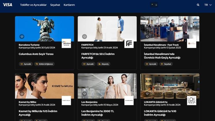 Visa’nın ayrıcalıklar dünyası my Visa ile alışverişten seyahate harcamalarınızda ayrıcalıklı fırsatlar