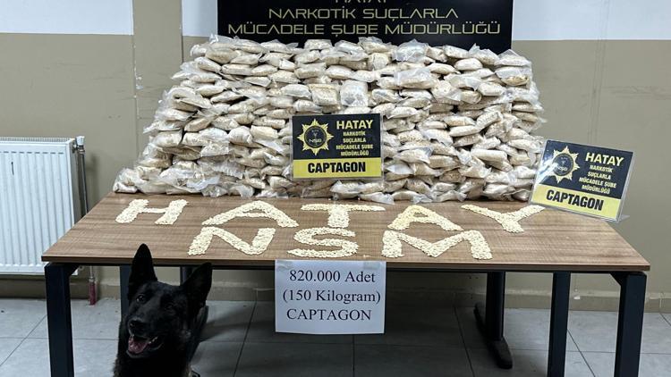 Reyhanlı’da 820 bin adet uyuşturucu hap ele geçirildi