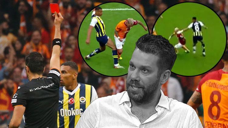 Galatasaray - Fenerbahçe maçında Djikunun gördüğü kırmızı kart doğru mu Fırat Aydınus yorumladı