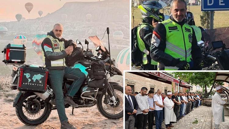 Trafik kazasında hayatını kaybeden motosikletli Mustafa Karacaya son veda