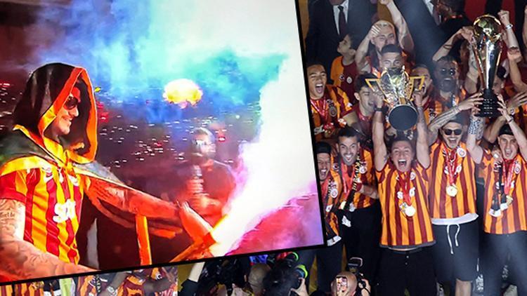Galatasaray, Süper lig ve Süper Kupa şampiyonluklarını kutladı Mauro Icardiden Fenerbahçeye gönderme