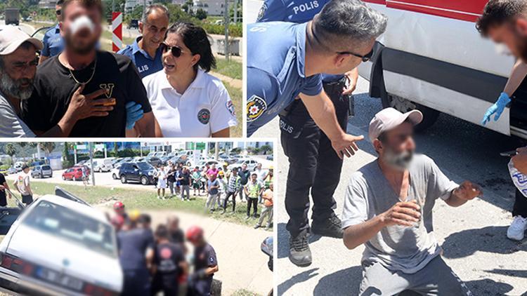 Antalyada oğulları kaza yapan baba, olay yerinde gözyaşlarına boğuldu