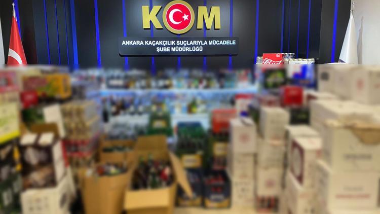 Ankarada kaçak içki ve tütün operasyonu: 3 gözaltı