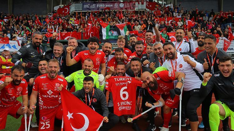 Milliler, Avrupanın zirvesinde Ampute Milli Futbol Takımından üst üste 3.  Avrupa şampiyonluğu