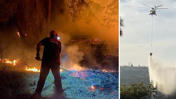 Denizli Babadağda dün başlayan orman yangını kontrol altına alındı