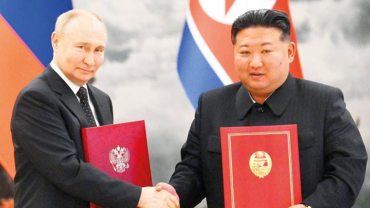 Dış saldırıda birbirlerini savunma sözü... Putin, Kim ile stratejik ortak oldu