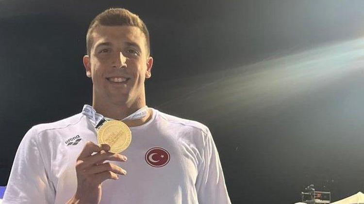 Emre Sakçı, Avrupa şampiyonu oldu 50 metre kurbağalamada altın madalya...